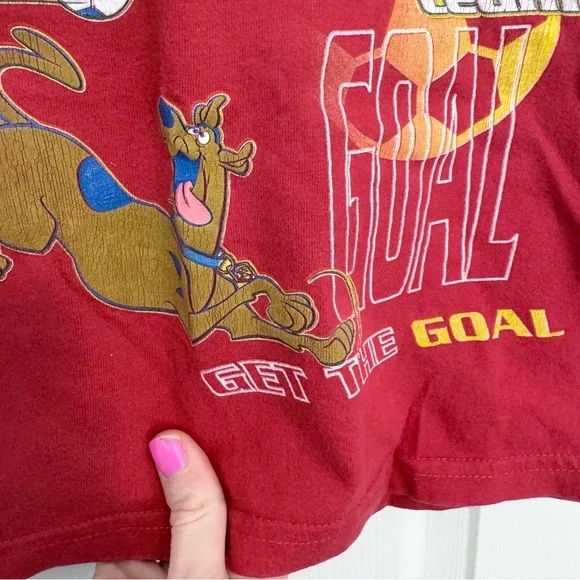 Vintage Scooby-Doo Red Soccer Team Kids T-Shirt 3T - Picture 2 of 8